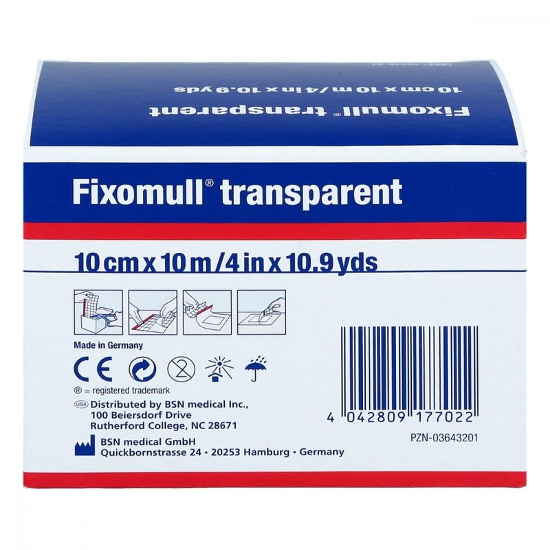 BSN Medical - Nastro adesivo Fixomull trasparente, 10 m x