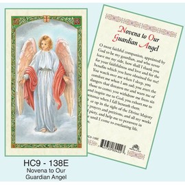 Guardian Angel Novena Prayer. Laminated 2-Sided Holy Card (3 Cards per Order)