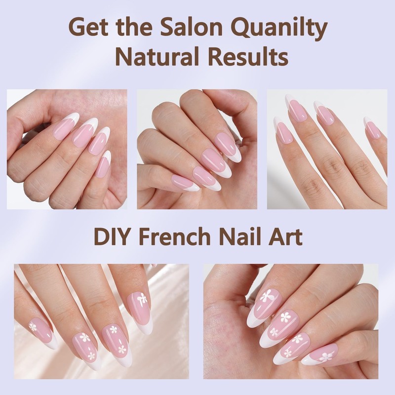 Misssix French Gel Nail Tips, 150Pcs French Tip Press on