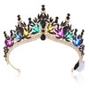 Kilshye Light Up Black Crown Rhinestone Gothic Tiara Festival Costume