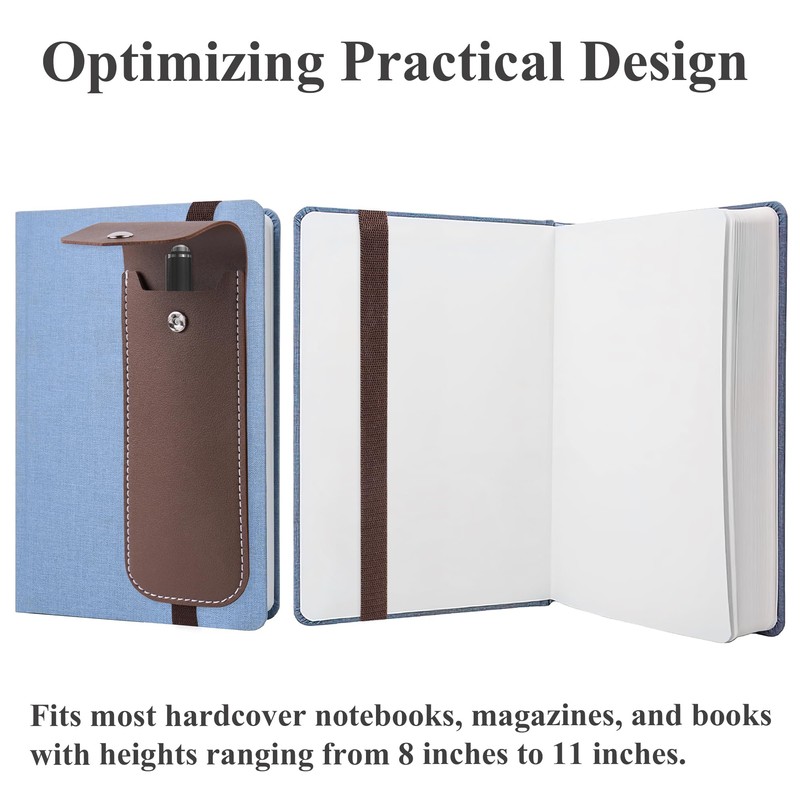 Czzmy Pen Holder Notebook, Pen Holder with Adjustable Elastic Band,