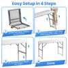 4 Foot Foldable Table with Built in Handle & Steel