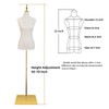 EaseHome Dress Form Mannequin, 50”-70” Height Adjustable Female Beige Leather