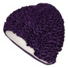 Fashy Ladies Purple Ruffle Swimming Cap with Foil Inner Cap