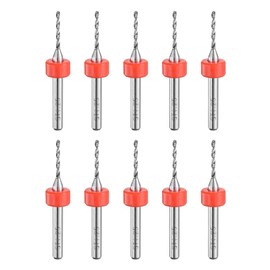 sourcing map PCB Drill Bits 1.25mm Tungsten Carbide Rotary Tool Jewelry CNC Engraving Print Circuit Board Micro Drill Bits 1/8 Inch Shank 10 Pcs