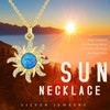 REDSUN Sun Chain 925 Sterling Silver Opal Chain Gold Pendant