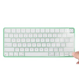 Keyboard Cover Skin for 2024 2023 2021 Apple iMac 24 inch Magic Keyboard M4 M3 Chip, iMac 24 inch/Mac mini Accessories, Apple Magic Keyboard MK293LL/A A2449 & MK2A3LL/A A2450 Protector-Transparent