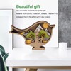Wooden Bird Statues with Light 3D Hollow Hand Carved Birds