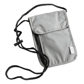 VOANZO Neck Pouch Neck Wallet Passport Pouch RFD Anti-Theft for Passport Smartphone Travel Document Passport Chest Pocket Neck Pocket -Gray