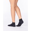 2XU Vectr 1/4 Crew Sock, Black/Titanium, Small