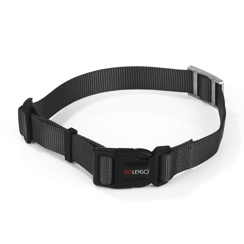 GoLeyGo Dog Lead with Collar, Black, Size L, Pack of