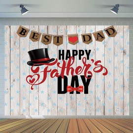 CYLYH 8x6ft Father's Day Backdrop Father's Day Retro Wood Backdrop Father's Day Party Supplies Decorations Banner D534