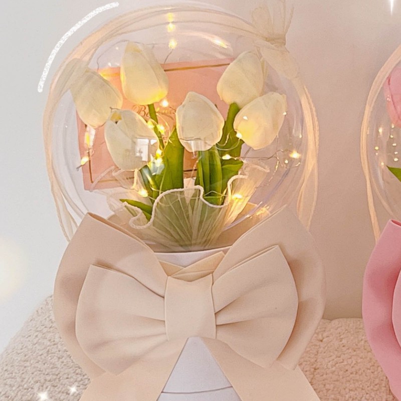 DIY Hand Made Tulip Night Light Romantic Bedroom Bedside Sleeping