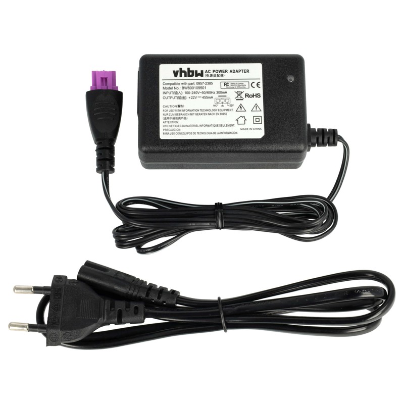 vhbw Power Supply Compatible with HP Deskjet 2544 All-in-One, 2549