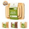 Bamboo Cutting Board Set Non Slip Feet Over Sink Tablas