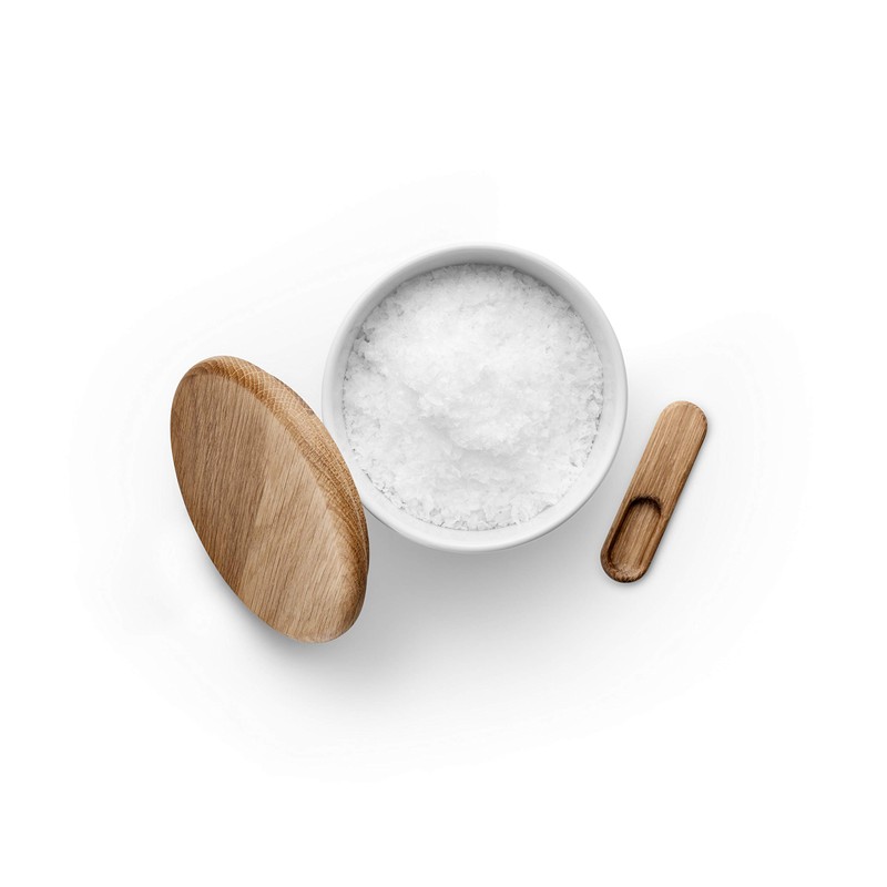 Eva Trio Legio Nova salt cellar with lid and spoon