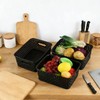 Pekky 6 Pack Plastic Weave Storage Basket, Black Small Organizer