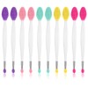 Hpmjz 10 Stück Silikon Peeling Lippenpinsel, Doppelseitiges Lippenbürste Lippen-Peeling-Pinsel Silikon-Peeling-Werkzeug
