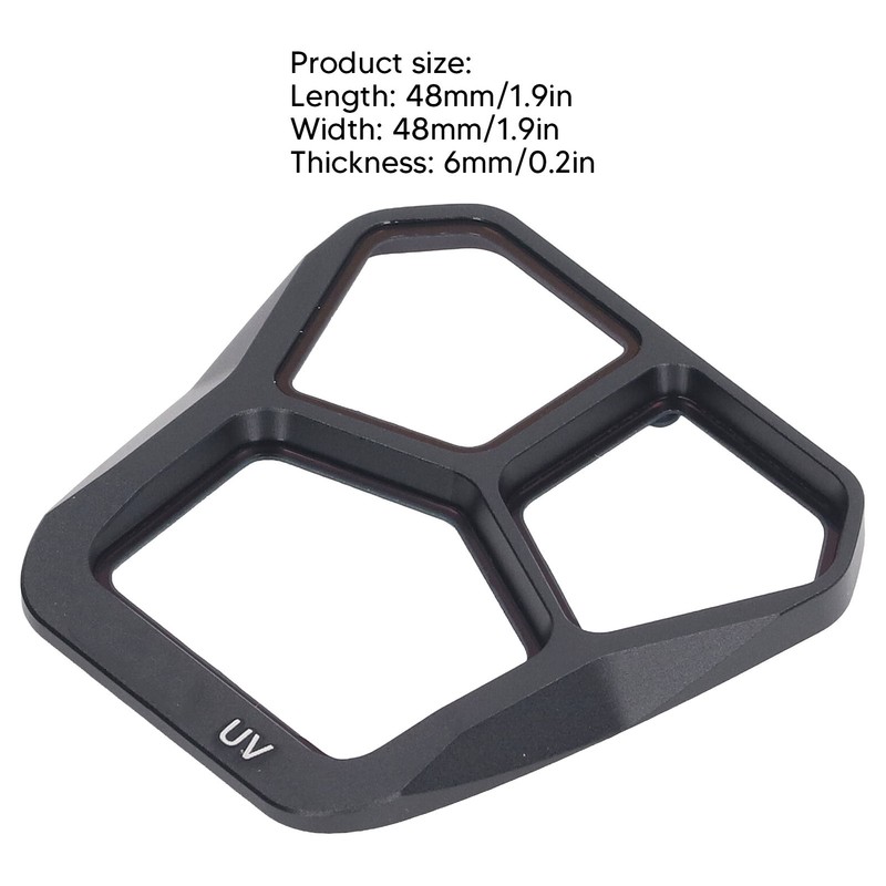 Drone UV Filter Waterproof Matte Black High Accuracy Drone UV