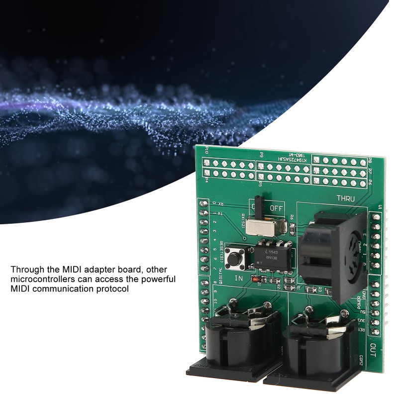 MIDI Adapter Board Serial to MIDI Module 24Pin RUN PGM