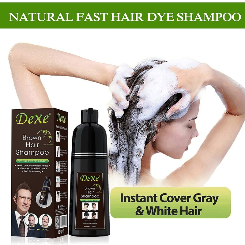 Instant hair shampoo, hair dye shampoo for men and women