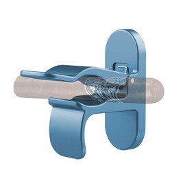 Magnetic Cigar Holder One-Handed, Universal Cigar Clip Mount with Stick-On Metal Pads Fit 70 Rings, Glossy Zinc Alloy Cigar Accessory or Golf Carts, Boat & Golf Clubs, Father's Day Gift Cigar Gift, Blue