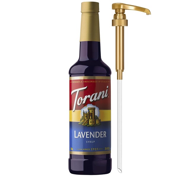 Torani Torani Coffee Syrup, Lavender Flavored Syrup for Drinks, Pump