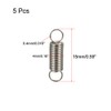 sourcing map Extended Tension Spring Wire Diameter 0.016", OD 0.16",