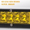 usparts888 14" inch Dual Row Bumper Yellow Led Light Bar