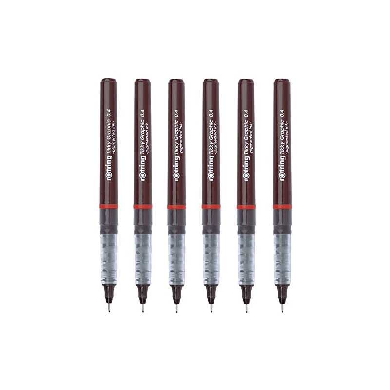 rOtring Tikky Graphic Fineliner Drawing Pen 0.4mm - Black Ink