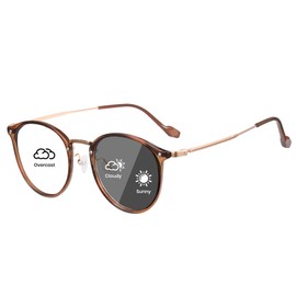 Cyxus Photochromic Glasses for Women Men UV Protection with Blue Light Blocking (8241i29 Rose Gold)