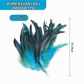 RELKLYU 200 Piume, Materiali per Artigianato Fai -da -Te, Oggetti di Scena, Accessori per Abbigliamento, Decorazioni di Piume.