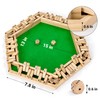 ropoda Shut The Box Game, Upgraded 1-6 Player Wooden Board
