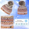 Compagno Winter Hat Women's Knitted Hat Women's Bobble Hat Multicoloured