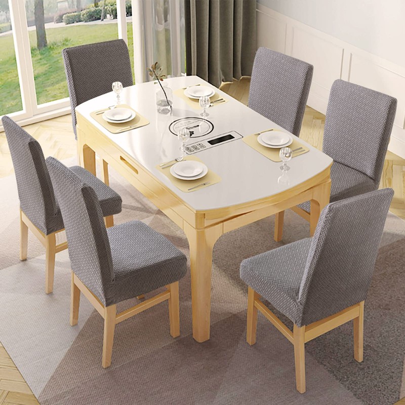 LLZRBHD 4 Pcs Chair Covers, Waterproof Elastic Material Durable Washable