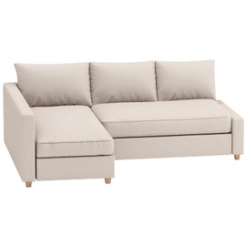 Durable Polyester Flax Friheten Sleeper Sofa Cover Replacement is Compatible for IKEA Friheten Sofa Bed Corner Sectional Slipcover. Sofa Cover Only! (Light Beige Right Chaise)
