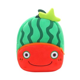 Woaikeyu Jungen und Mädchen Kinder Schulranzen Mode Kinder Rucksack Cartoon Obst Rucksack Plüsch Rucksack Gepäck Kabine, Wassermelonenrot, Einheitsgröße