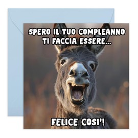 Central 23 - Niedliche und glückliche Esel-Grußkarte - Lustige und süße Karte für Kinder Erwachsene Ihn - Geschenkidee Tiere für Freund Freund Mann Frau - mit lustigen Aufklebern
