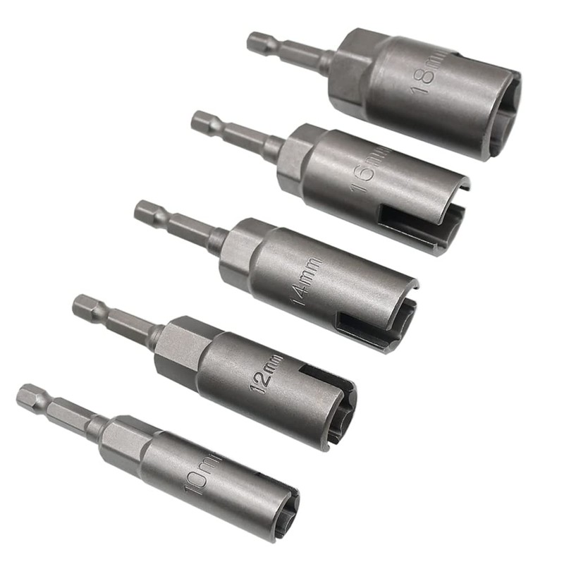 Saipor 5 Pieces Power Wing Nut Driver, 1/4 Inch Hex