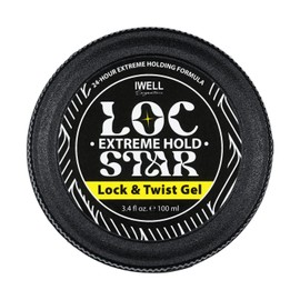 IWELL Signature | Loc Star | Lock&Twist Gel 3.4oz | Extreme Hold, Smooths and Tames Frizz | Shine, Long Lasting for Braids, Locks, Twists