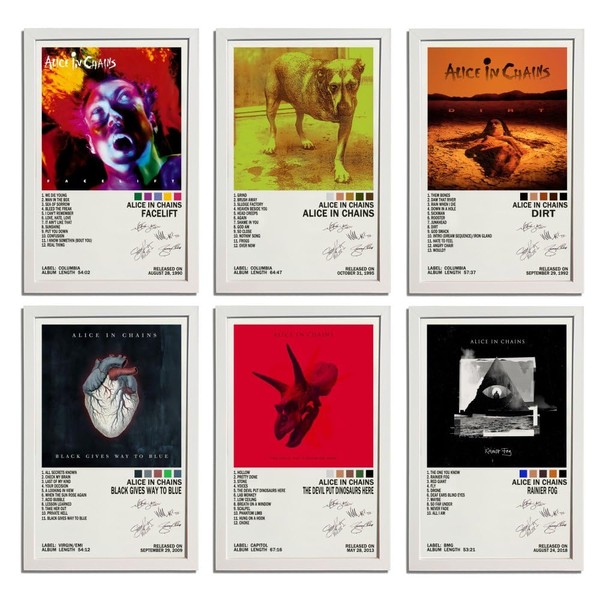 Alice in Chains Poster (Set of 6) Album Cover Signed