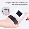 2 PCS Grafting Eyelash Scale Board White Acrylic Eyelash Display