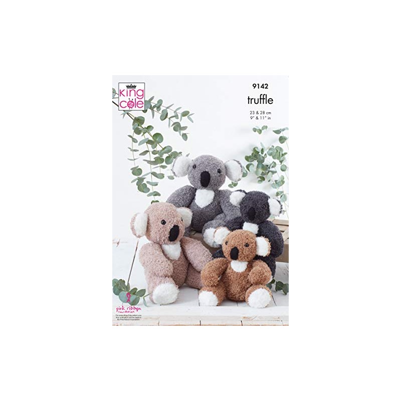 King Cole Knitting Pattern - 9142 - Koalas in Truffle
