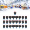 25Pcs Momentary Push Button Switch Self Locking Rectangle with Light