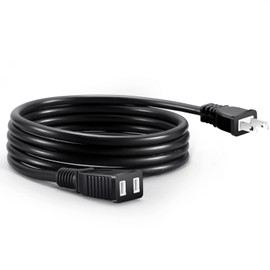 DanYee Extension Cord, 16.4 ft (5 m), Work Extension Cord, 12A/125V, 1500W, VCTF, Indoor and Outdoor, PSE Certified, Basic Waterproof Type, Extension Outlet, Black (5m)