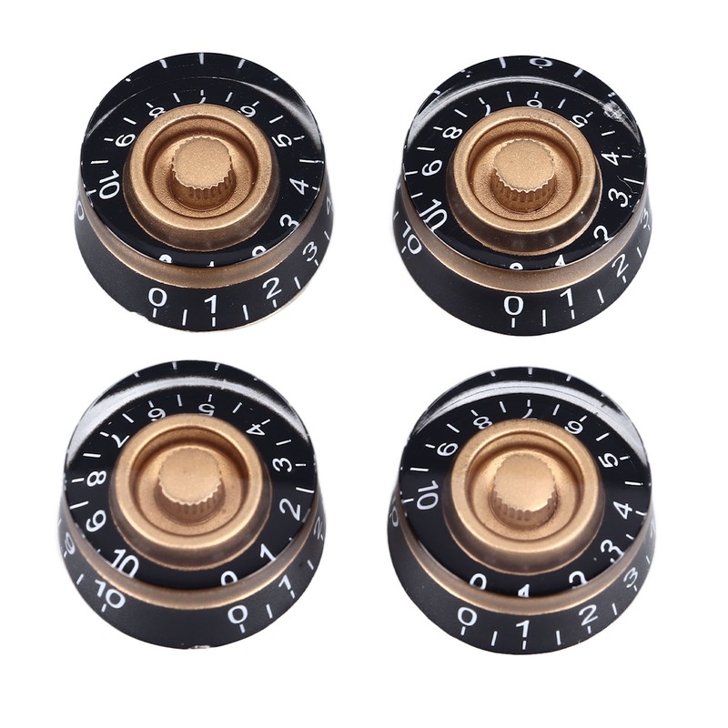 4PCS Electric Guitar Bass Knobs Potentiometer Knob Caps for Volume