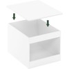 Furinno Peli Top Opening Litter Box Enclosure, Solid White