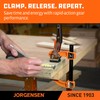 Jorgensen 4-inch Bar Clamp Set, Ratcheting Bar Clamp for Woodworking,