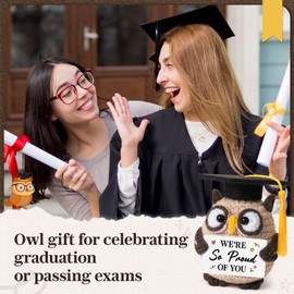 Graduation Gifts 2026, Crochet Owl with Grad Cap & Proud of You Card