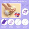 5 in 1 Disposable Pedicure Manicure Kit Sets (20, Count,